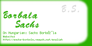 borbala sachs business card